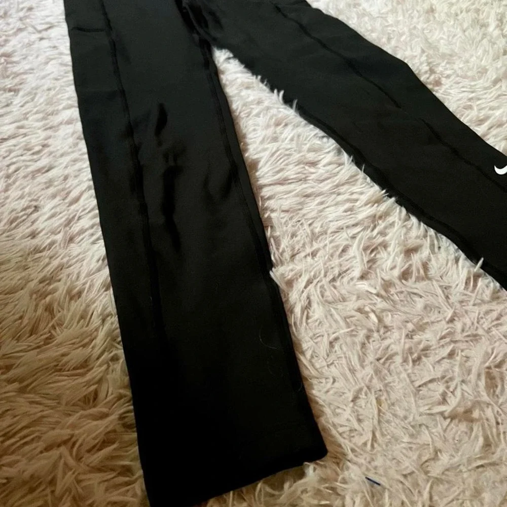 Nike One Classic Dri-Fit Athletic Black‎ Leggings Womens L Fitness Workout Gym